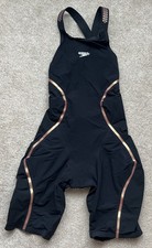 Speedo Fastskin Suit LZR Pure Intent Size 23 8-11974 Kneeskin Black Rose Gold