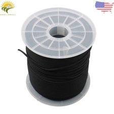 Black Nylon Rope Sturdy Spool Solid Braid Rope Abrasion Resistance 1/8" 600'