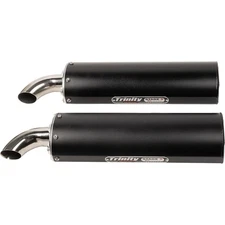 Trinity Racing Full Dual Exhaust System - Black - RZR XP 1000 TR-4190D-BK