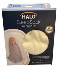 New Halo Sleep Sack Wearable Blanket Fleece Cream Sz: 3-6 Months 13-18 lbs.