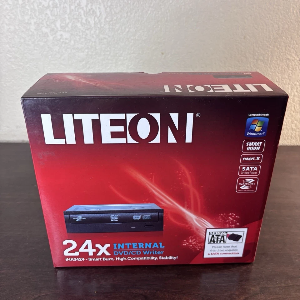 Lite-On eHAU324-11 24x внешний SATA DVD/CD Smart-Erase-Burn пишущий DVDRW NOB - Изображение 2 из 4
