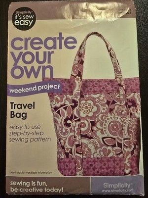 Simplicity It's Sew Easy Create Your Own Travel Bag Pattern