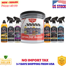 Jay Leno's Garage Complete Detailing Bucket Car Wash Kit - 8-Piece Car Care Set