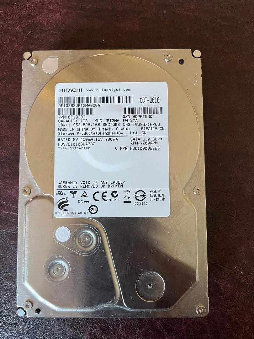 Hitachi 1 TB Internal Hard Disk Drives for sale | eBay