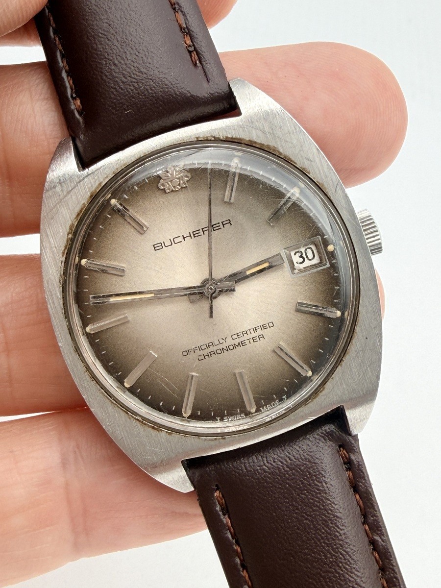 1960's Bucherer Automatic Chronometer Stainless S… - image 1