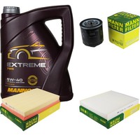 Mann Inspektionspaket 5L Mannol Extreme 5W-40 FüR VW Polo 1.4 16V Skoda Fabia I