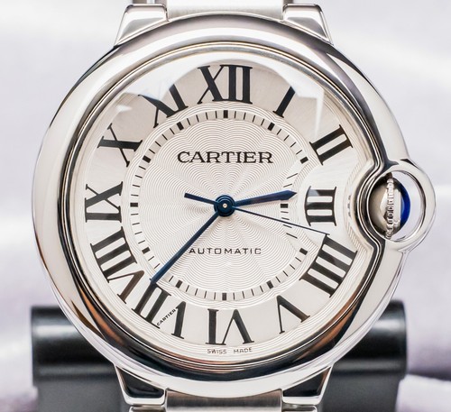 Cartier Ballon Bleu 36mm Automatic Steel Bracelet Roman Numerals W6920046
