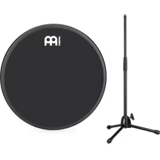 Meinl Cymbals 12-inch Marshmallow Practice Pad with Stand - Black