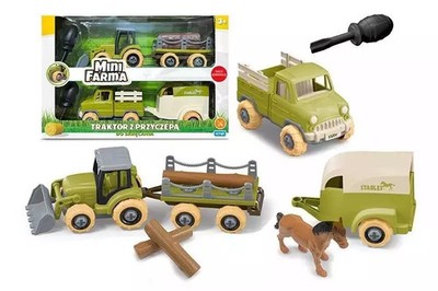 5901811168185 Mini farma traktor z przyczepą do skręcania Artyk