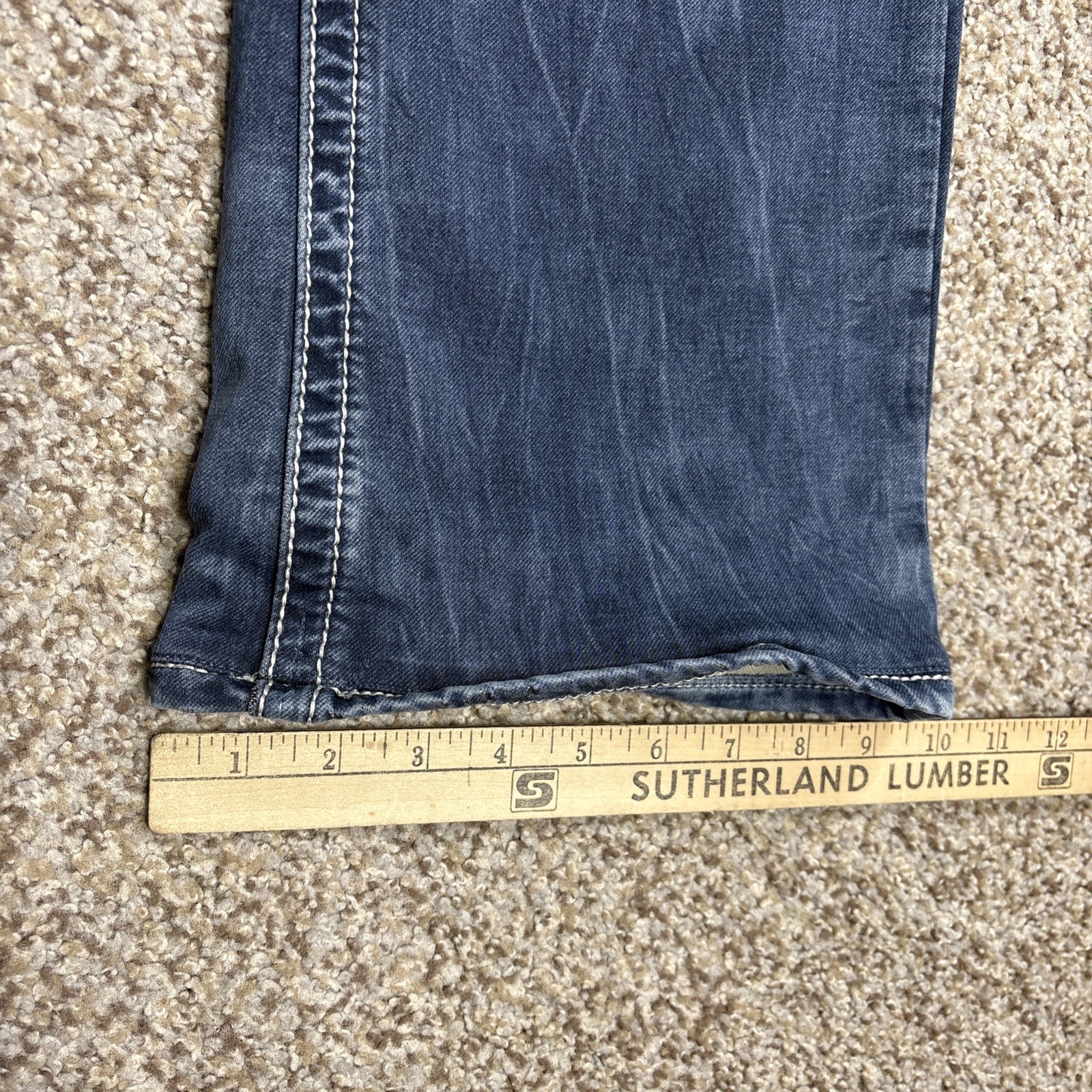 Buckle Salvage Jeans Mens 34R Mayhem Bootcut Stretch Denim Fits 35 X 27.5 - View 11