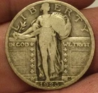 1926 Standing Liberty Quarter - 90% silver 25c