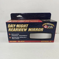 Interior Rear View Mirror CIPA-USA 31000 Day Night Rearview 31000 black W 8"