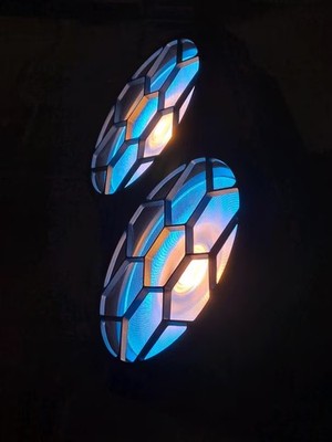 2-fach RGB Strahler kristall-Optik mit WW/CW Blinder, LED Blinder -- 2 Stück!!