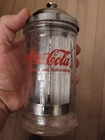 Vintage Coca-Cola Glass Straw Dispenser Holder – 6" Tall for 4" Straws