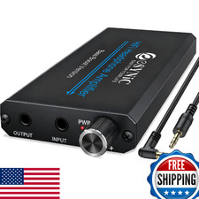 eSynic Pro Bass Boost Headphone Amplifier Rechargeable 16-300Ω Portable Hi-Fi Au