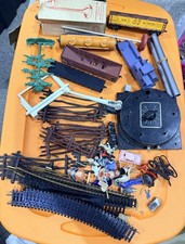 VTG 1950 Lionel Trains, Track, Fence, People Lot  Marx Lamp Post  Control Box