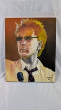  Vintage original oil painting punk rock icon Johnny Rotten of the Sex Pistols