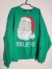 SANTA CLAUS Sweatshirt Ugly Christmas Sweater Party Men's / Unisex Size 2XL