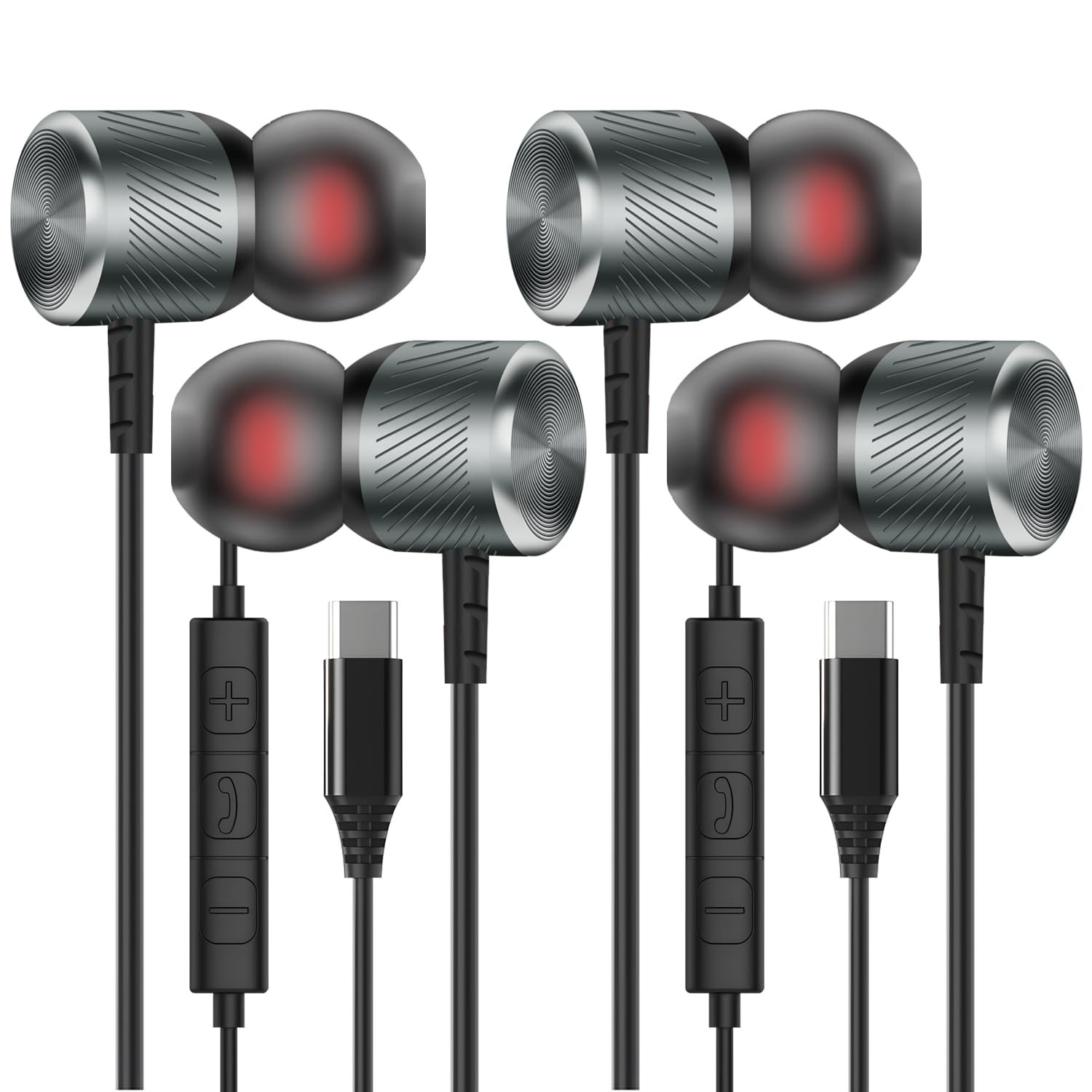 Écouteurs USB C premium pour iPhone 16 acoustique haute résolution en aluminium