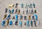 Vintage Lot of Marx Toy Soldiers WWII 7th Cavalry Etc