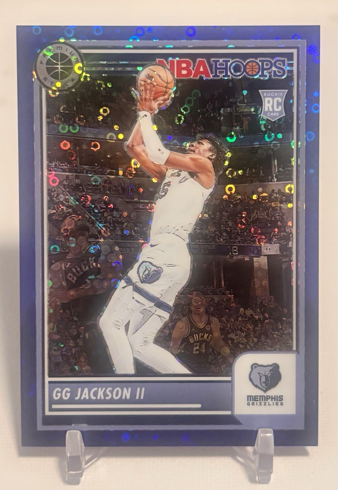 2023-24 Panini Nba Hoops Premium Stock - GG Jackson #43 Blue Disco Prizm /99