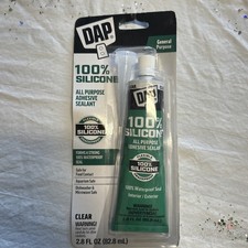 Dap All-Purpose Adhesive Sealant, Aquarium Safe, 2.8 Oz Clear 100% Waterproof