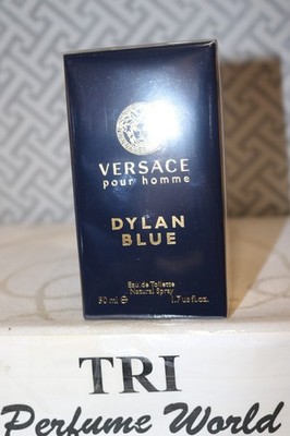 VERSACE POUR HOMME DYLAN BLUE Eau de Toilette Men Spray 1.7 fl. oz. Sealed