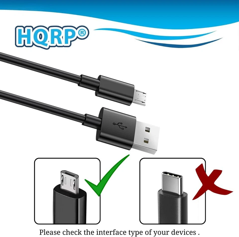Cavo Micro USB HQRP per Asus Transformer Book T100 / T100TA-B1-GR, T100TA-C1-G - Immagine 4 di 4