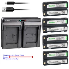 Kastar Battery Dual Charger for EI-D-Li1 Trimble 92600 Trimble R7 Trimble R8