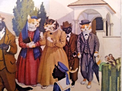 Vintage Postcard Alfred Mainzer Max Kunzli Cats  Feline Switzerland Cute! #4723