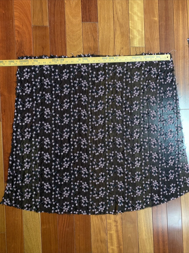 Pure 100% Silk Remnant Fabric Quilt Hairband Scarf Scrunchie Cami Embroidery - Image 2 of 4