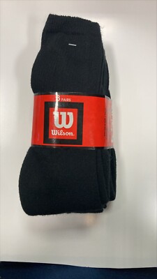 Wilson 3 Paar Socken schwarz Größe 35-40 £5,99
