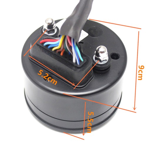 Universal Digital Motorcycle Odometer Speedometer Tachometer Gauge LCD Backlight - Bild 9 von 10