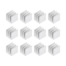 Electronics Cooler Heatsink for MOS GPU IC Chip Silver 10 x 10 x 10 mm 12pcs