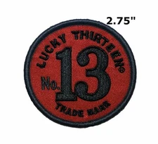 Lucky Number 13 Embroidered Iron or Sew-on Patch Morale Tactical