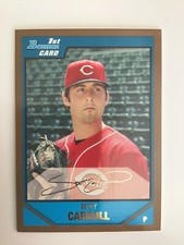 2007 Bowman Draft Draft Picks Gold Reds Baseball Card #BDPP31 Scott Carroll