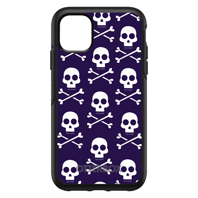 OtterBox Symmetry for Apple iPhone (Pick Model) - Purple White Skulls Pattern