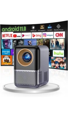 Videoprojektor Support 1080p [Electic Focus] Mini Portable Smart ￼