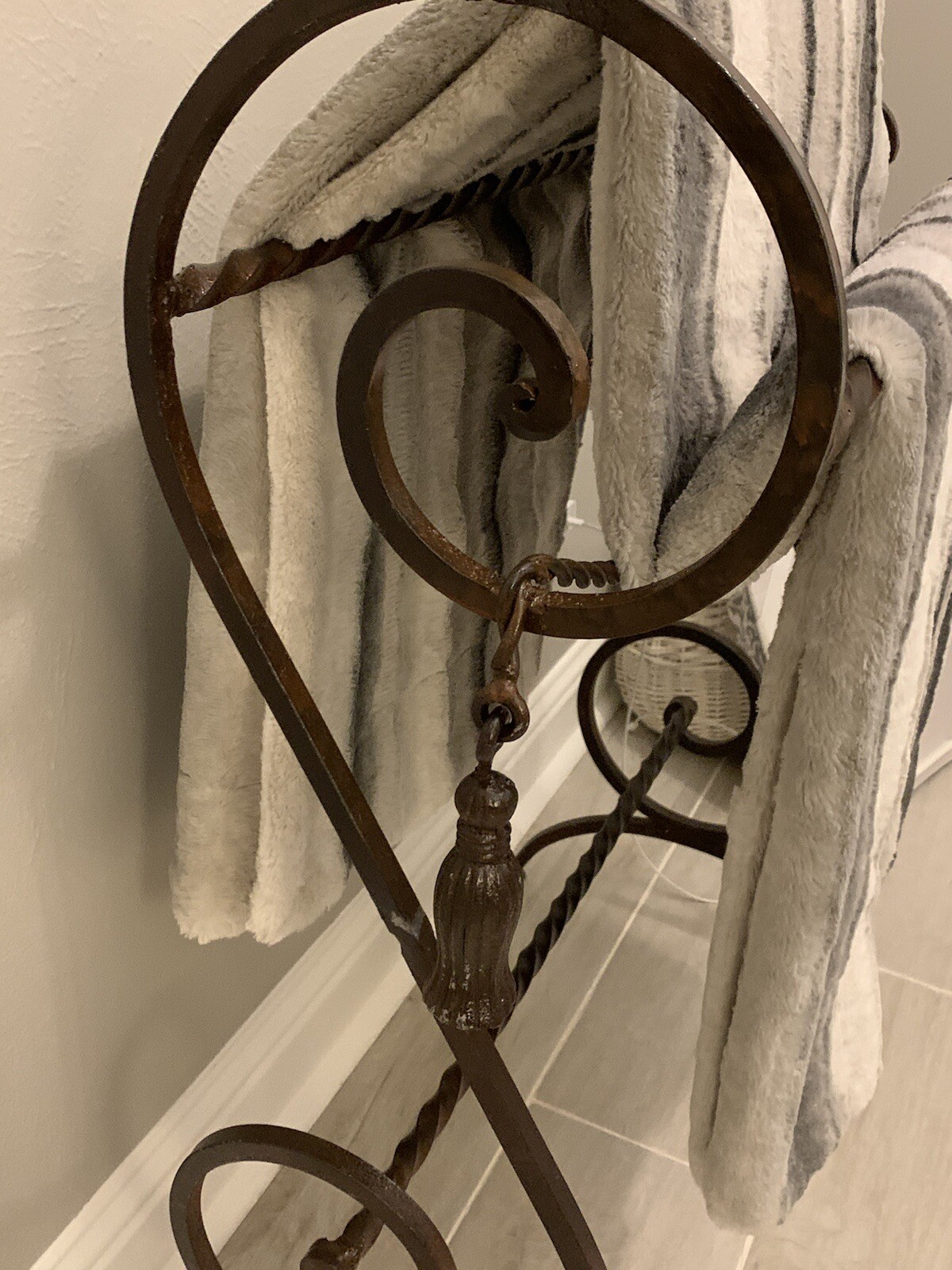 Custom made heavy duty Barley Twist Cast Wrought Iron Victorian Quilt