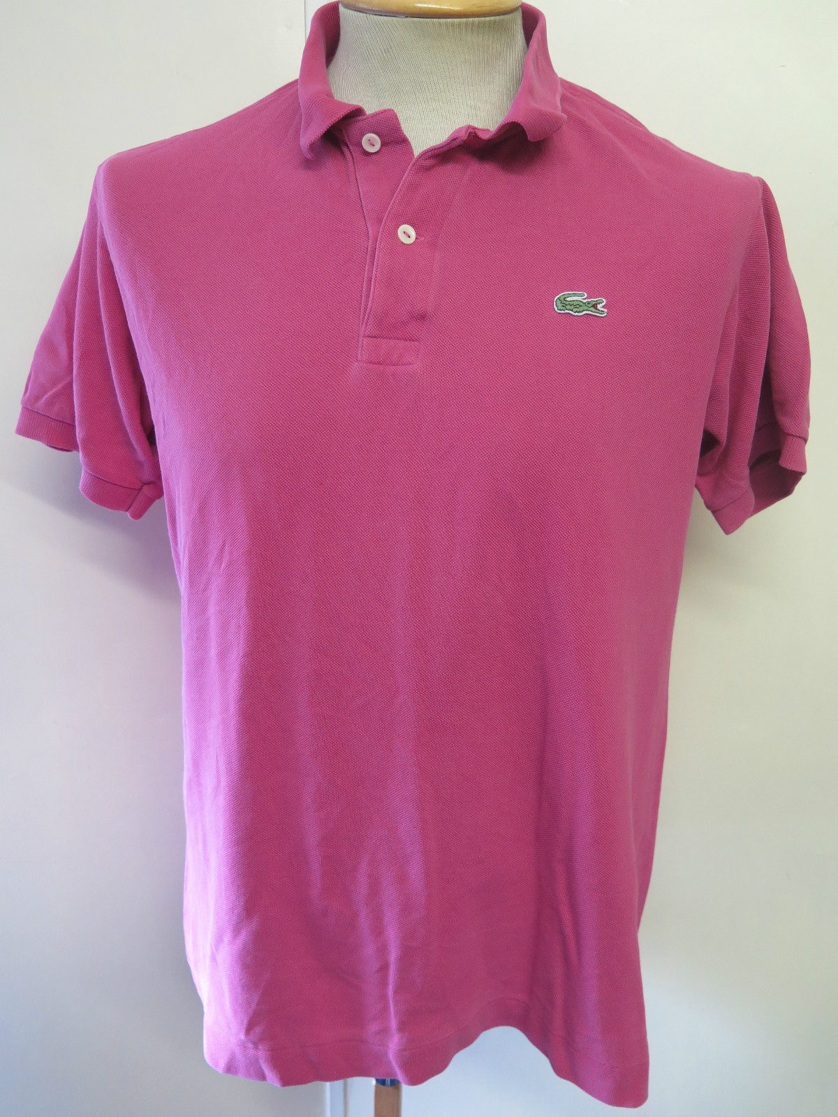 Genuine Vintage Lacoste men's Magenta Polo Shirt Size 36-38