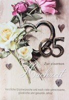 Karte 65 Hochzeitstag GlüCkwunschkarte Eiserne Hochzeit 65 Jahre Ehe Avan Carte