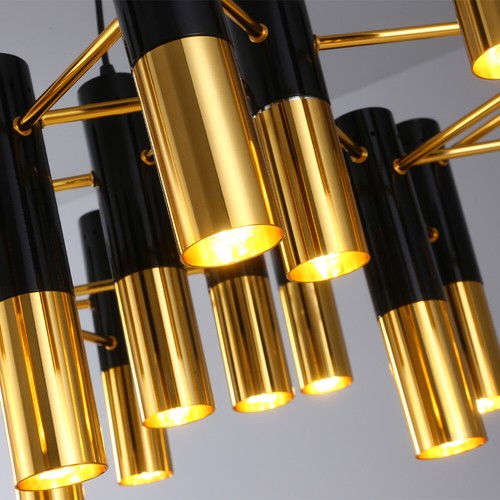 Lampadario moderno lusso oro nero accessori luce soffitto cucina camera da letto - Foto 13 di 19