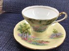 AYNSLEY C493/7 WOODLAND BLUEBELL TIME corset CUP & SAUCER vintage! NEVER USED!! — photo 9