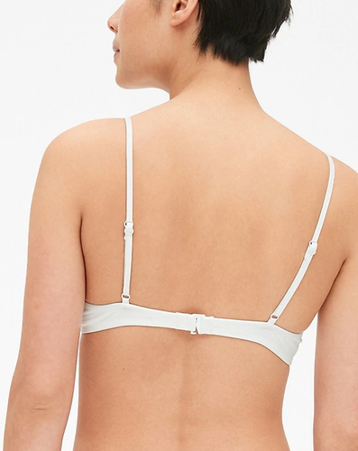GAP WOMEN'S WHITE UNDERWIRE TRIANGLE BIKINI BRA 36B ORG. $49.95 BMWT - Picture 2 of 3