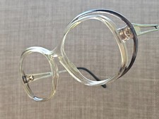 Women Vintage Glasses Frame Clear/Brown Tone 50 16 136 Eyeglasses Eye Wear