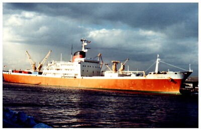Favorita (1970) General Cargo Container Ship Photograph Vintage 4x6'' IMO 6924533