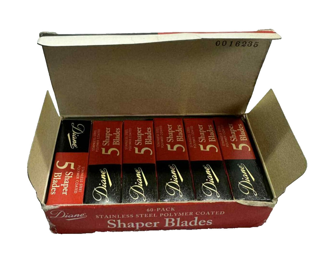 Diane Stainless Steel Hair Shaper Blades 60 Pack Made in Jap