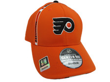 New Philadelphia Flyers Mens Sizes S/M Orange Reebok Center Ice Flex Fit Hat 24