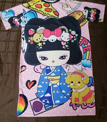 Kimono Girl Hello Kitty Rilakkuma Pizza Icecream Dog Dress. One Size 