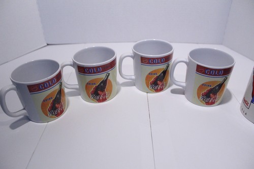 Lot Of 8 Vintage Coca Cola Coffee Cup Mugs 4" - Picture 11 of 11